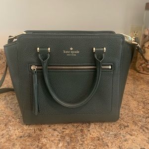 Medium size Dark green Kate spade purse.